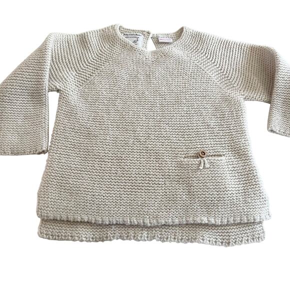 Zara Girls Cream Pearl Knit Sweater size 18-24 months - Picture 1 of 5
